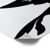 Moderner Schmetterling Floral Noir Poster (Ecke)