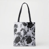 Moderner Schmetterling Floral Noir Tasche (Vorderseite)