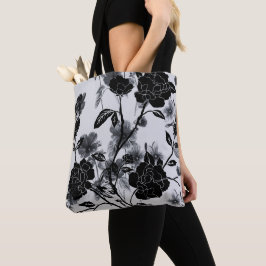 Moderner Schmetterling Floral Noir Tasche