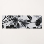 Moderner Schmetterling Floral Noir Yogamatte (Vorderseite (Horizontal))