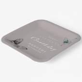 Moderner Schmetterling JEDER Meilenstein Erwachsen Pappteller (Gewinkelt)