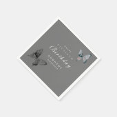 Moderner Schmetterling JEDER Meilenstein Erwachsen Serviette (Ecke)