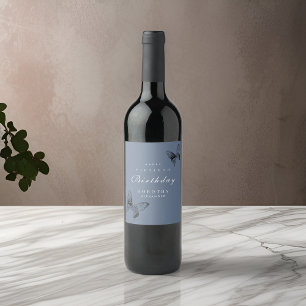 Moderner Schmetterling JEDER Meilenstein Erwachsen Weinetikett