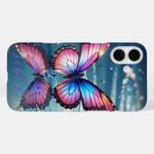 Moderner Schmetterling Mit Monogramm Case-Mate iPhone Hülle (Rückseite (Horizontal))