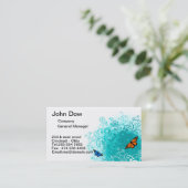 Moderner Schmetterling und grünes Blumen-VOL3 Visitenkarte (Stehend Vorderseite)