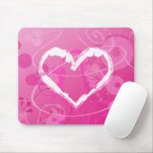 Moderner Schmutz-Herz-Valentinsgruß Mousepad (Mit Mouse)