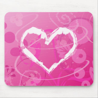 Moderner Schmutz-Herz-Valentinsgruß Mousepad