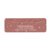 Moderner Schneefall Frohe und helle rosa Weihnacht (Vorne)