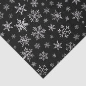 Moderner Schneeflocken 2 - Schwarz & Silver Gray Seidenpapier (Ausschnitt)