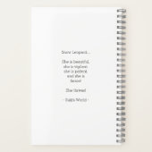 Moderner Schneeleopard | akademisches Jahr | Schul Notizblock (Rückseite)