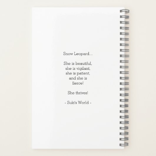 Moderner Schneeleopard | akademisches Jahr | Schul Notizblock (Rückseite)