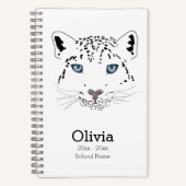 Moderner Schneeleopard | akademisches Jahr | Schul Notizblock (Vorderseite)