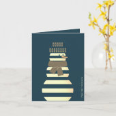 Moderner Schneemann niedlicher Weihnachtsschneeman Karte (Gelbe Blume)