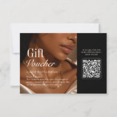 Moderner Schönheits-QR-Code-Geschenkgutschein (Vorderseite)