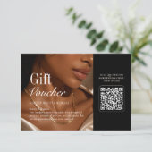 Moderner Schönheits-QR-Code-Geschenkgutschein (Stehend Vorderseite)