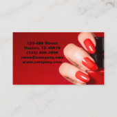 Moderner Schönheitskosmetik Maniküre Nägel Nagelsa Visitenkarte (Rückseite)