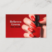 Moderner Schönheitskosmetik Maniküre Nägel Nagelsa Visitenkarte (Vorderseite)