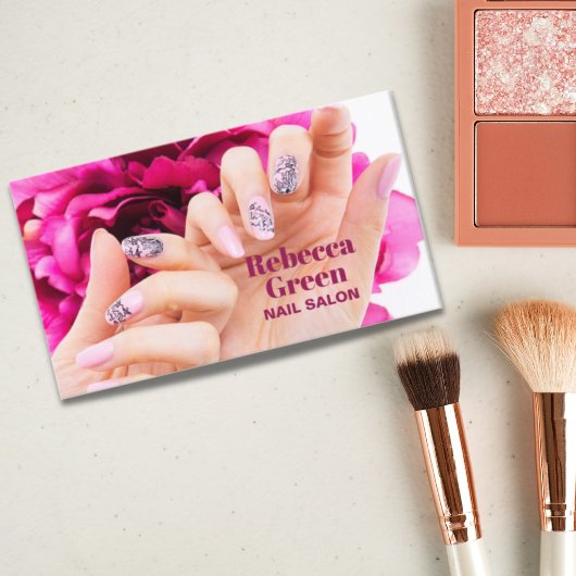 Moderner Schönheitskosmetik Maniküre Nägel Nagelsa Visitenkarte