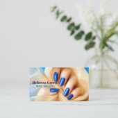 Moderner Schönheitsmanikurist Nagelnail Salon Visitenkarte (Stehend Vorderseite)