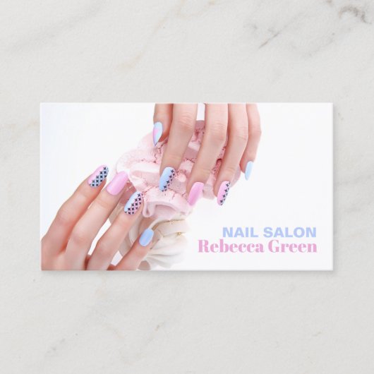 Moderner Schönheitsmanikurist Nagelnail Salon Visitenkarte (Vorderseite)