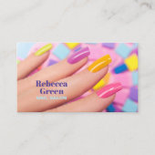 Moderner Schönheitsmanikurist Nagelnail Salon Visitenkarte (Vorderseite)