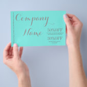 moderner Schönheitssalon Aqua Blue Türkis Flyer (Handgriff)