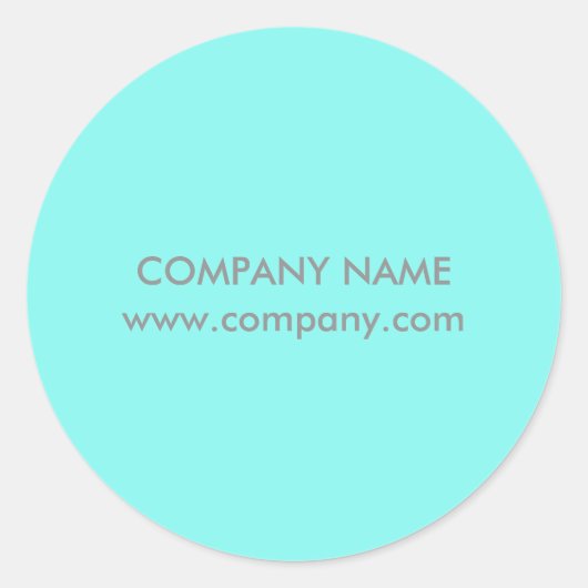 moderner Schönheitssalon Aqua Blue Türkis Runder Aufkleber (Vorderseite)