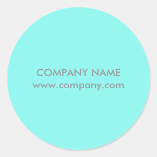 moderner Schönheitssalon Aqua Blue Türkis Runder Aufkleber