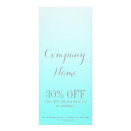 moderner Schönheitssalon Aqua Blue Türkis Werbekarte