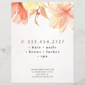 Moderner Schönheitssalon Elegante Preisliste Flyer (Rückseite)