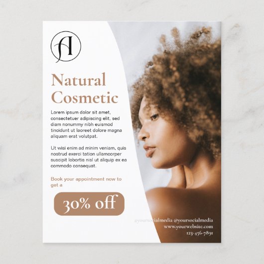 Moderner Schönheitssalon Flyer (Vorne)