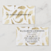 Moderner Schönheitssalon Imitate Gold elegante Fed Visitenkarte (Vorne/Hinten)