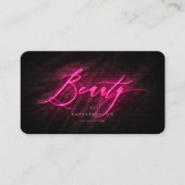 Moderner Schönheitssalon Kosmetologe Hot Pink Neon Visitenkarte (Vorderseite)