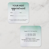 Moderner Schönheitssalon Terminkarte (Vorne/Hinten)