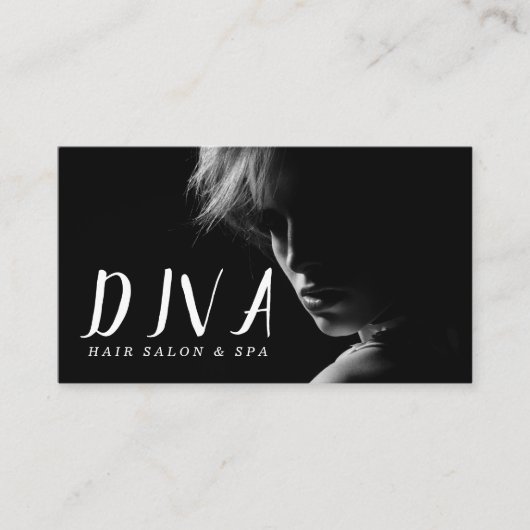 Moderner Schönheitssalon & Wellness-Center Visitenkarte (Vorderseite)