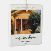 Moderner Schriftart Erste Weihnachten auf unserer Keramikornament (Rechts)