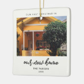 Moderner Schriftart Erste Weihnachten auf unserer Keramikornament (Links)