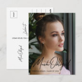 Moderner Schriftart Graceful Foto Abschluss Vielen Postkarte (Vorne/Hinten)