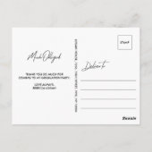 Moderner Schriftart Graceful Foto Abschluss Vielen Postkarte (Rückseite)