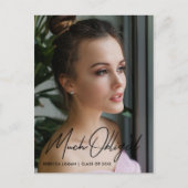 Moderner Schriftart Graceful Foto Abschluss Vielen Postkarte (Vorderseite)