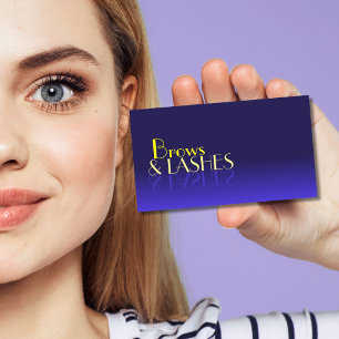 Moderner Schriftart mit blauen und gelben Spiegeln Visitenkarte