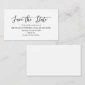 Moderner Schriftart mit schwarzem Minimalismus Hoc Begleitkarte (Vorne/Hinten)