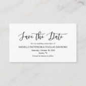 Moderner Schriftart mit schwarzem Minimalismus Hoc Begleitkarte (Vorderseite)