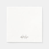 Moderner Schriftart Monogram & Names Wedding Cockt Serviette (Vorderseite)