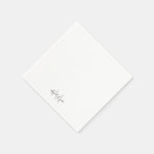 Moderner Schriftart Monogram & Names Wedding Cockt Serviette (Ecke)