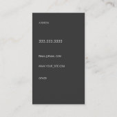 Moderner Schriftart Visitenkarte (Rückseite)