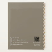 Moderner Schriftname Foto QR Professional Planer (Rückseite)