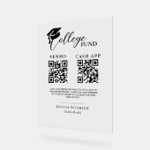 Moderner Schulabschluss Hochschul-Fonds QR-Code  Acrylschild (Winkel)