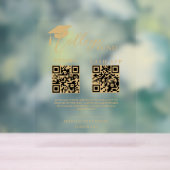 Moderner Schulabschluss Hochschulfonds QR-Code Acrylschild (Neutral)