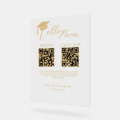 Moderner Schulabschluss Hochschulfonds QR-Code Acrylschild (Winkel)